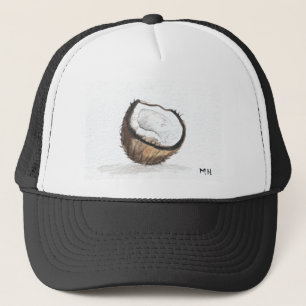 Casquette Aquarelle de fruits de coco tropical Expédition