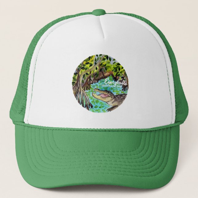 Casquette Aquarelle du parc national des Everglades (Devant)