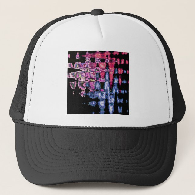 Casquette Aquarelle jolie violette, gris cendré et noire (Devant)