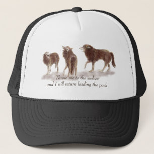 Casquette Aquarelle Loups Jetez-moi aux Loups. Pack principa