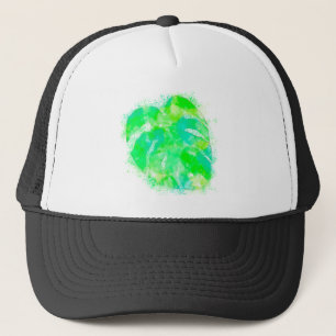 Casquette Aquarelle Monstera