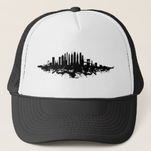 Casquette Aquarelle New York Skyline noir et blanc