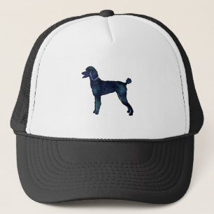 Casquette Aquarelle noire de caniche Silhouette