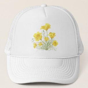 Casquette Aquarelle originale Fleur de crapaud de Californie