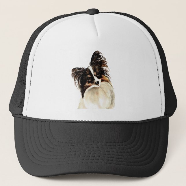 Casquette Aquarelle Papillon chien animal animal animal de c (Devant)