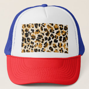 Casquette Aquarelle peau léopard, dégradé cravate-teint.
