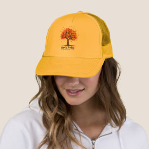 Casquette Arbre d'automne heureux Thanksgiving béni