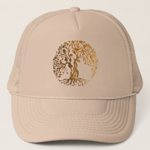 Casquette Arbre de vie de Mehndi (Or)
