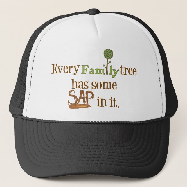 Casquette Arbre familial amusant (Devant)