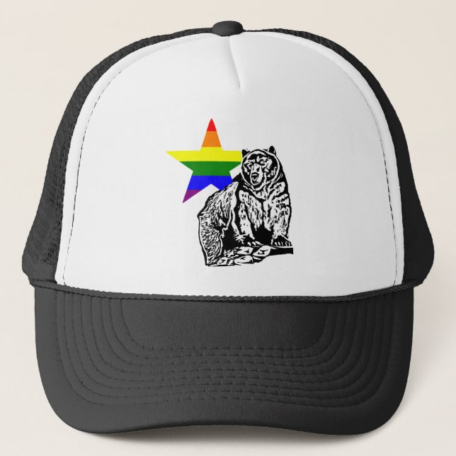 Casquette Arc-en-ciel d'ours gris de Kris Alan (Devant)