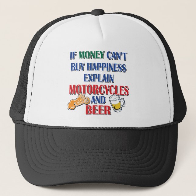 Casquette argent—Bière-Moto (Devant)