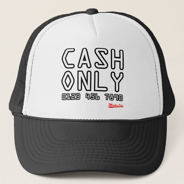Casquette Argent liquide seulement (Devant)