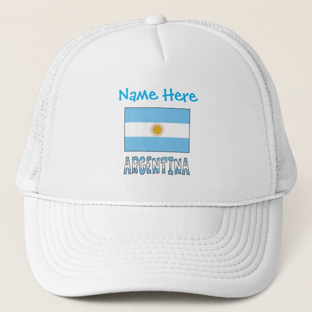 Casquette Argentine et Argentine Drapeau bleu Personnalisati (Devant)