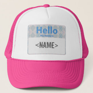 Casquette Argyle Bonjour je m'appelle, ()