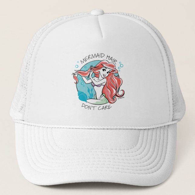 Casquette Ariel "Les cheveux de sirène ne s'en soucient pas" (Devant)