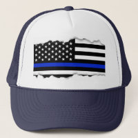 Arraché semblez le drapeau américain mince de Blue