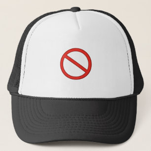 CASQUETTE ARRÊT ROUGE SYMBOLE AVERTISSEMENT GRAPHIQUE