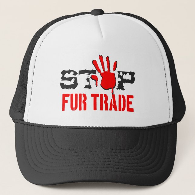 Casquette Arrêter le commerce de la fourrure (Devant)