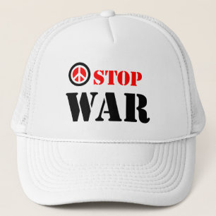 Casquette Arrêter le slogan de guerre