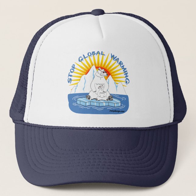 Casquette Arrêtez le réchauffement climatique (Devant)