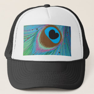 Casquette Arrière - plan des lignes de plumes de paon