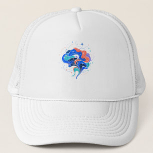 Casquette Art abstrait de forme cérébrale neurodivergent mod
