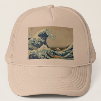 Casquette Art asiatique - la grande vague outre de Kanagawa