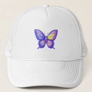 Casquette Art de ballon papillon violet vibrant