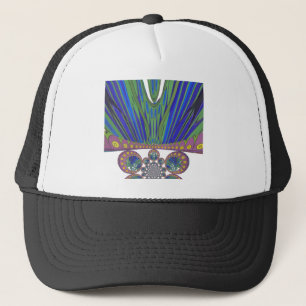 Casquette Art Décoratif Bleu d'Afrique Design Imprimer
