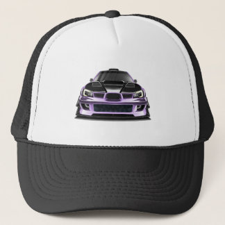 Casquette art dessinée à la main avec œil plissé violet