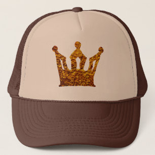 Casquette Art en feuille d'or, chapeau couronne dorée