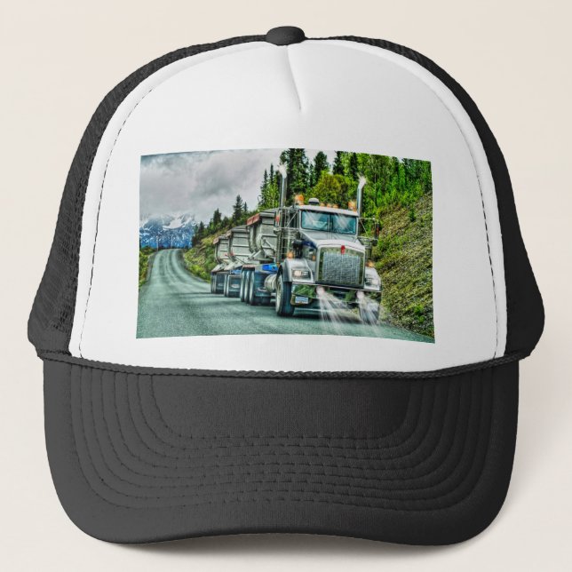 Casquette Art gris argenté de photo de camion de camion de (Devant)