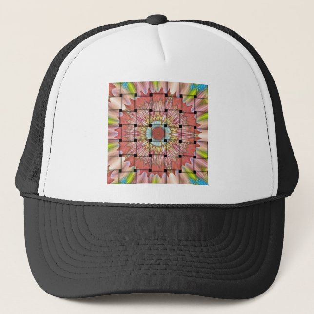 Casquette Art inspiré par l'Afrique Imprimé- Design géométri (Devant)