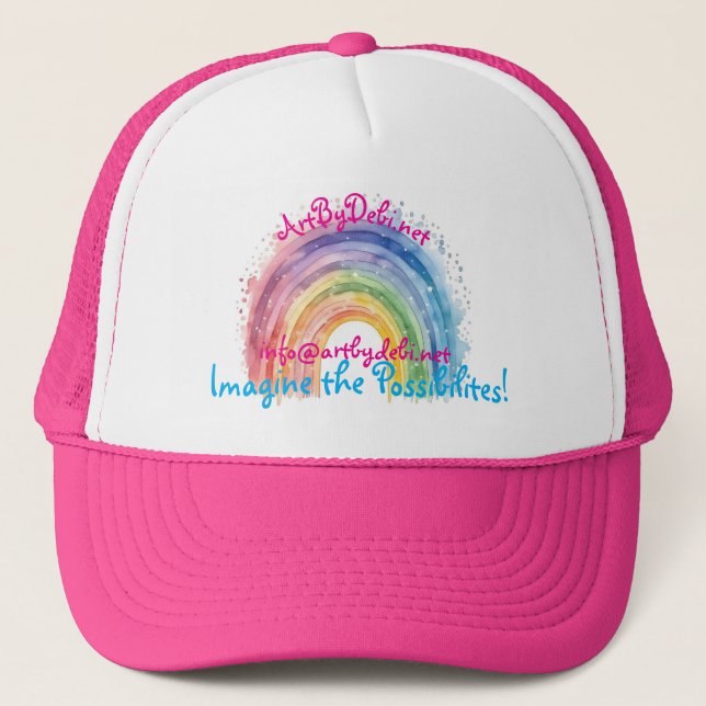 Casquette Art par Debi, Rainbow (Devant)