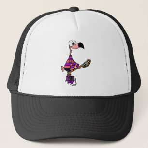 Casquette Art rose drôle de lacrosse de Flamant rose