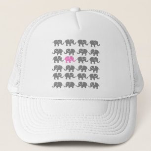 Casquette Art rose et gris d'éléphant