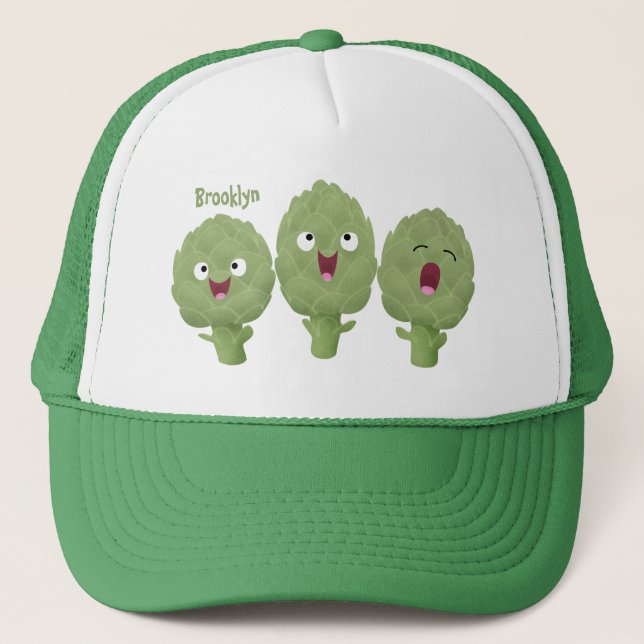 Casquette Artichauts chantants mignons dessin animé végétal (Devant)