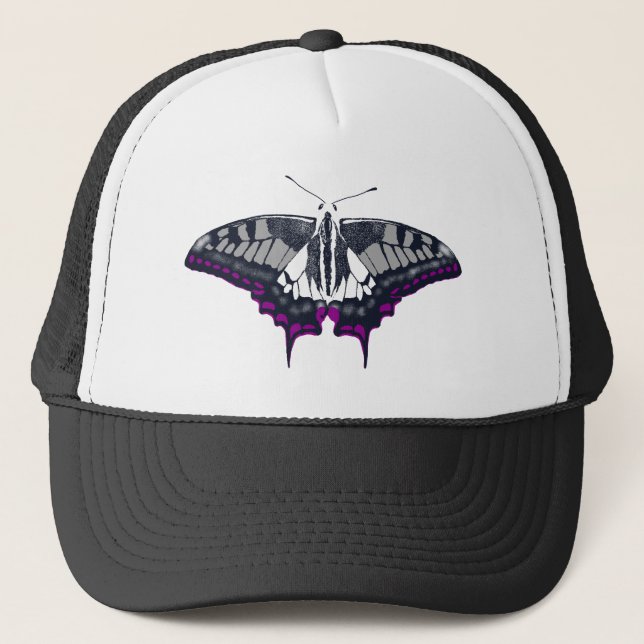 Casquette Asexual Flag Swallowtail (Devant)