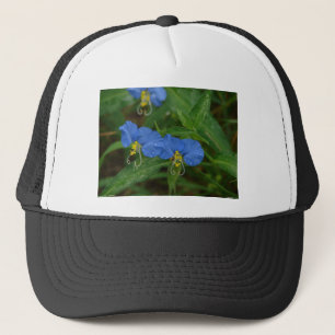 Casquette Asiatique Dayflower Bleu Fleur sauvage Vêtements e