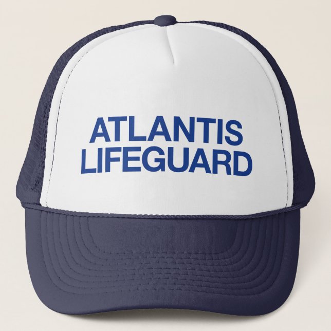 Casquette ATLANTIS LIFEGUARD slogan amusant camionneur chape (Devant)