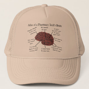Casquette Atlas du cerveau d'un technicien en pharmacie