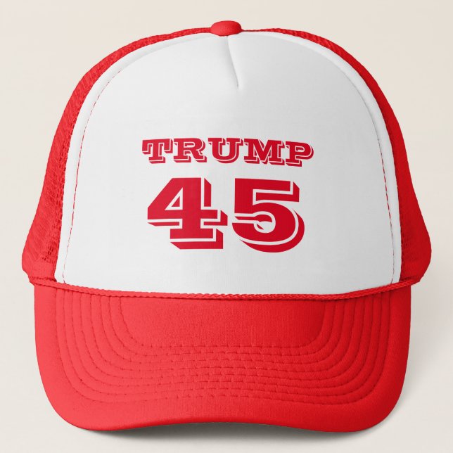 Casquette "Atout 45" le Président Donald J. Trump en rouge (Devant)