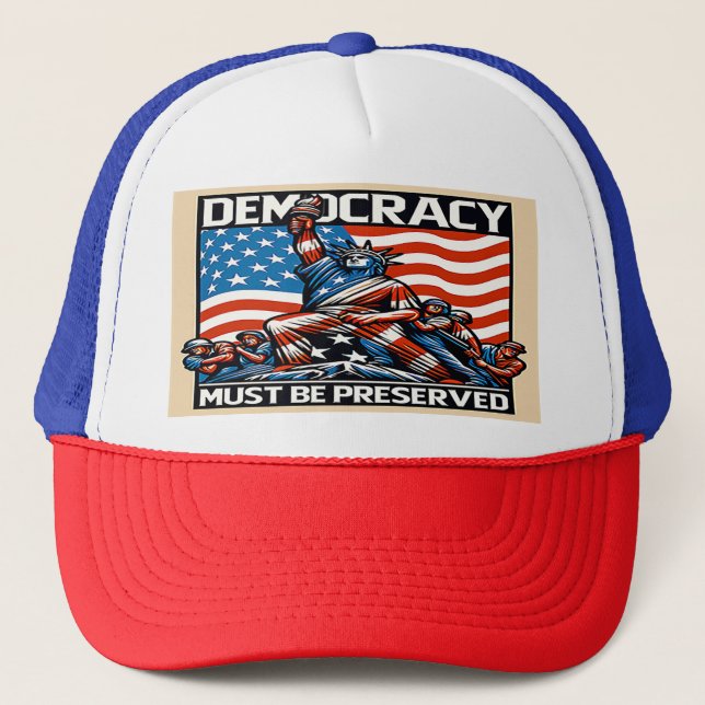 Casquette Aucun roi ne sauve la démocratie (Devant)