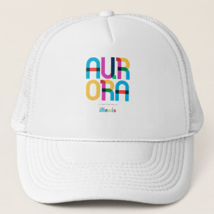 Casquette Aurora Illinois Mid Century, Pop Art,