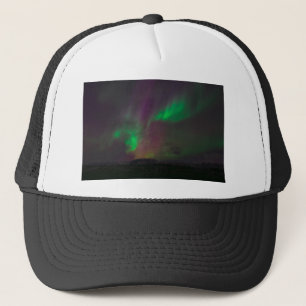Casquette Aurore Boréale Lumières du Nord Arbres Nature Terr