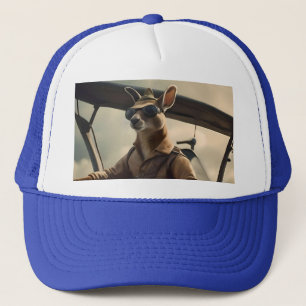 Casquette Aussie Kangaroo Avion Pilote,
