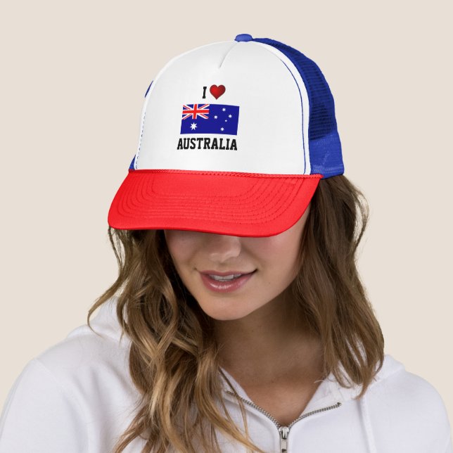 CASQUETTE AUSTRALIE : J'AIME L'AUSTRALIE (En situation)