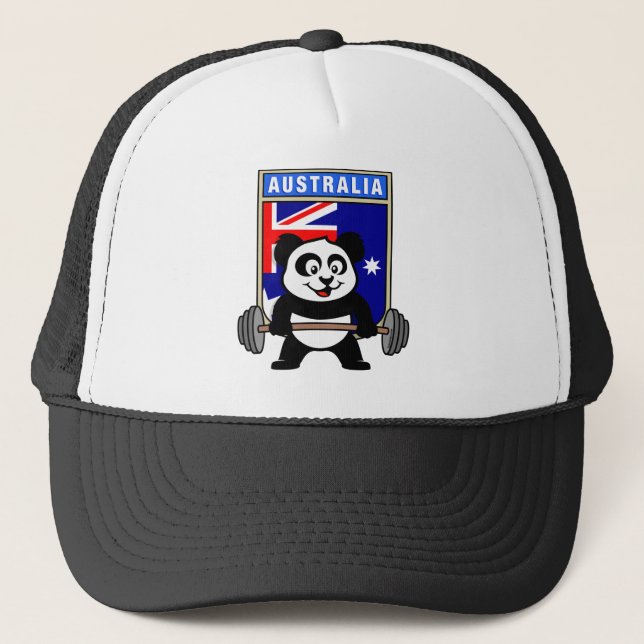 Casquette Australie Panda haltérophile (Devant)