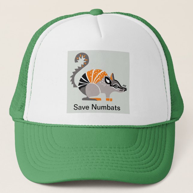 Casquette Australie - Save NUMBATS - Animal en voie de dispa (Devant)