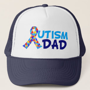 Casquette Autisme papa Fête des pères Bleu Sensibilisation R